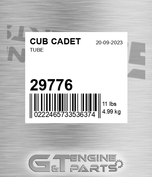 29776 Tube for CUB CADET