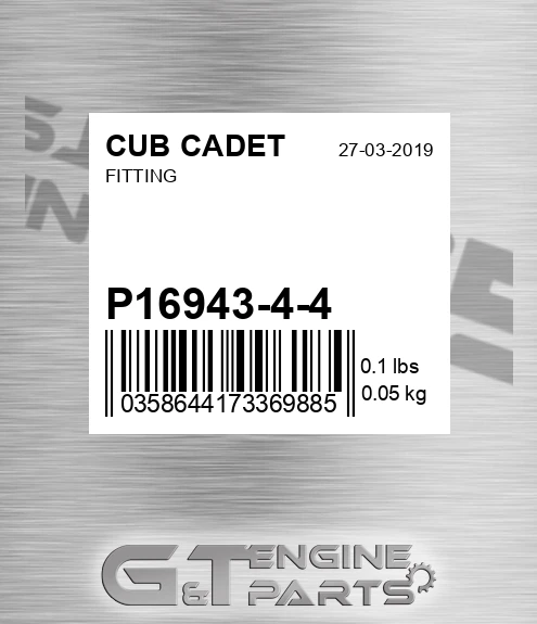 P16943-4-4 Fitting