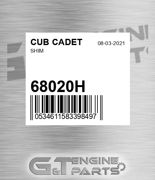 68020H Shim for CUB CADET