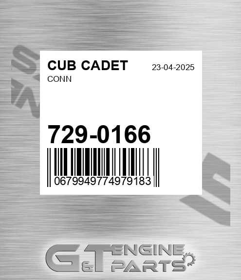 729-0166 Conn for CUB CADET