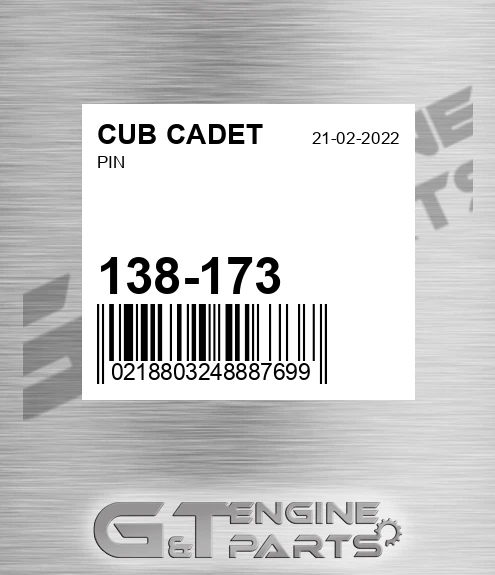 138-173 Pin for CUB CADET