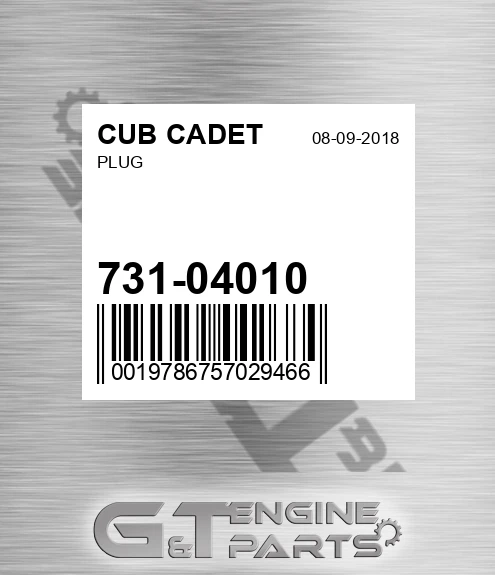 731-04010 Plug for CUB CADET