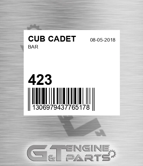 423 Bar for CUB CADET