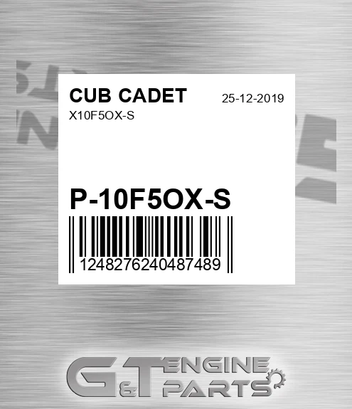 P-10F5OX-S X10f5ox-s for CUB CADET