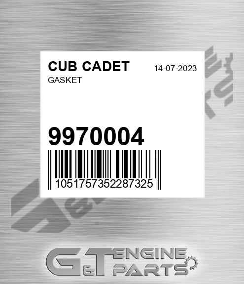 9970004 Gasket