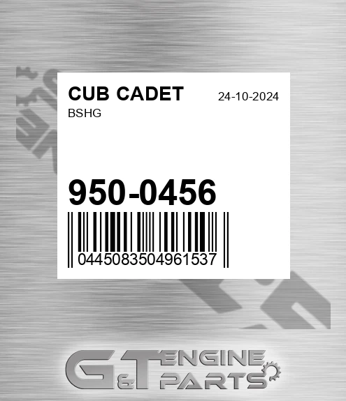 950-0456 Bshg for CUB CADET
