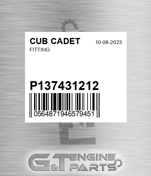 P137431212 Fitting for CUB CADET