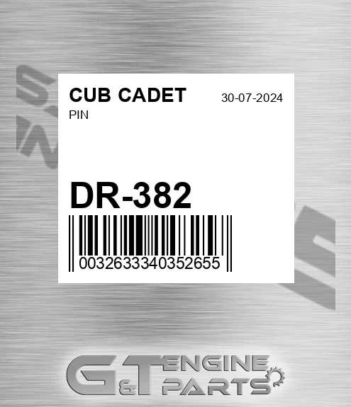 DR-382 Pin for CUB CADET