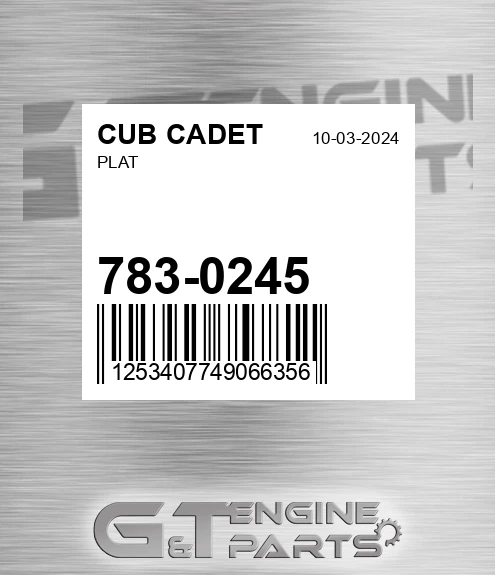 783-0245 Plat