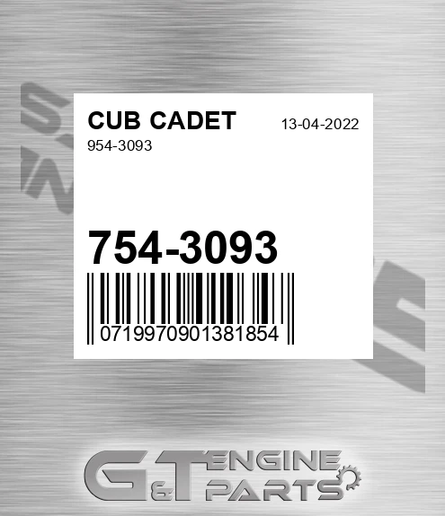754-3093 954-3093 for CUB CADET