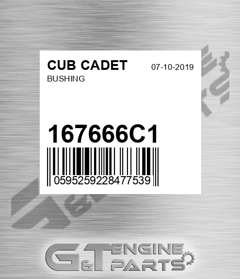 167666C1 Bushing for CUB CADET