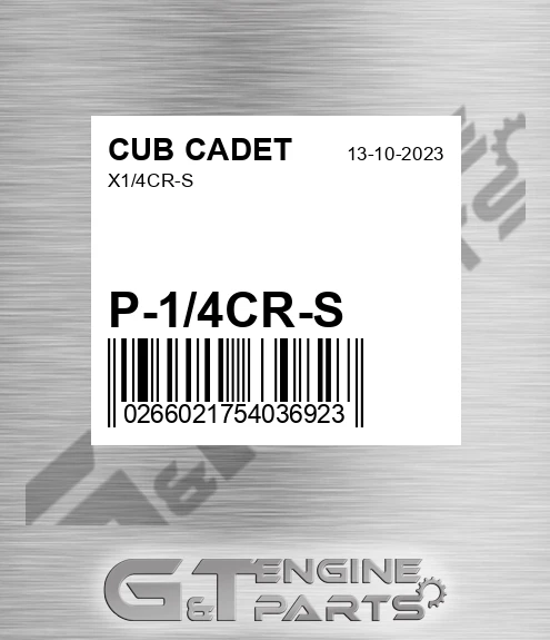 P-1/4CR-S X1/4cr-s for CUB CADET