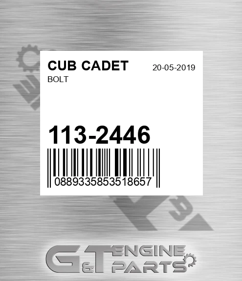 113-2446 Bolt for CUB CADET