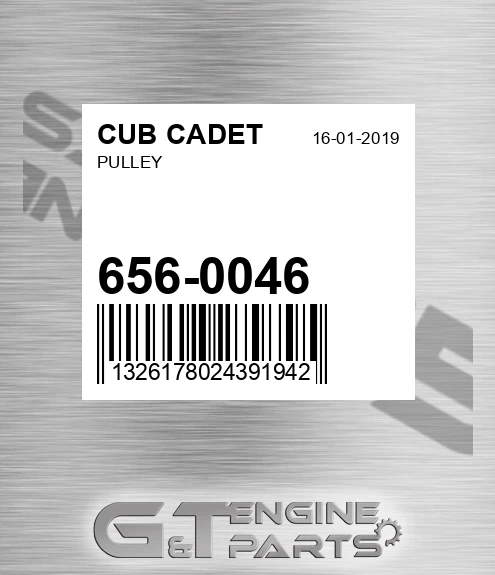 656-0046 Pulley for CUB CADET
