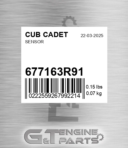 677163R91 Sensor