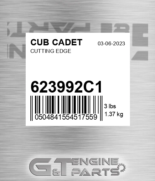 623992C1 Cutting Edge for CUB CADET