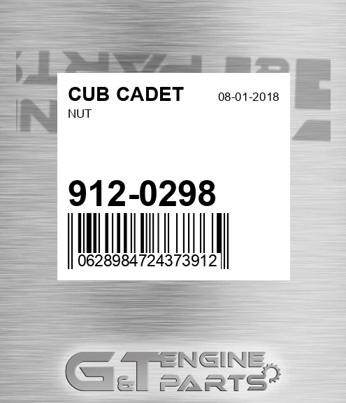 912-0298 Nut for CUB CADET