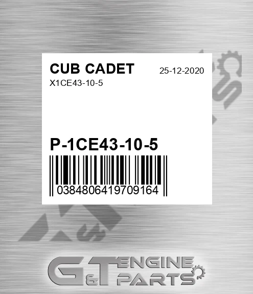 P-1CE43-10-5 X1ce43-10-5 for CUB CADET