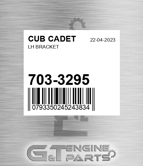 703-3295 Lh Bracket for CUB CADET