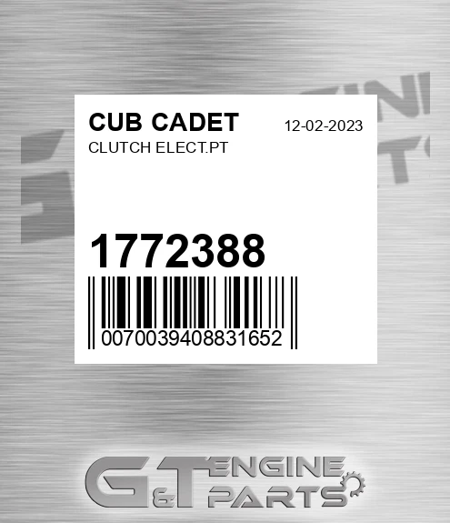 1772388 Clutch Elect.pt for CUB CADET