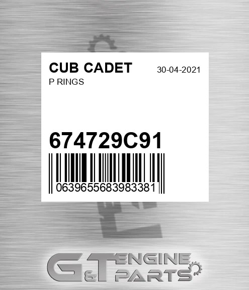 674729C91 P Rings