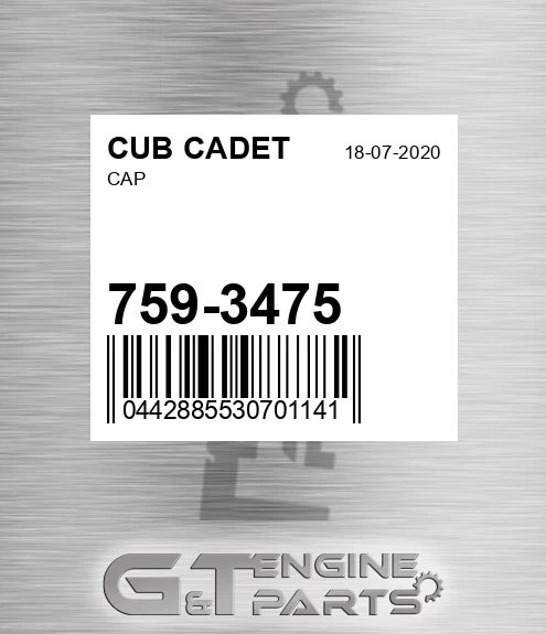 759-3475 Cap for CUB CADET