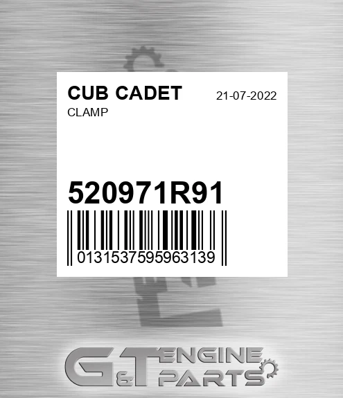 520971R91 Clamp for CUB CADET