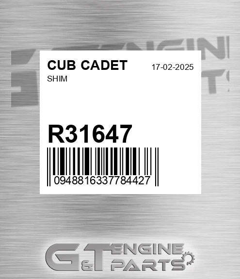 R31647 Shim