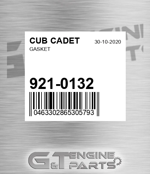 921-0132 Gasket for CUB CADET