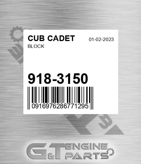 918-3150 Block for CUB CADET