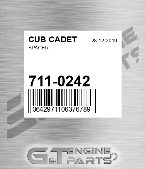711-0242 Spacer for CUB CADET
