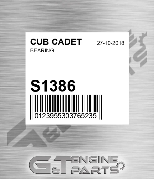 S1386 Bearing for CUB CADET