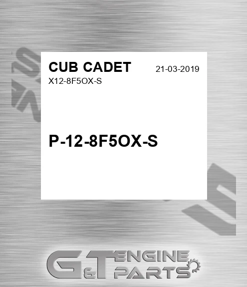 P-12-8F5OX-S X12-8f5ox-s for CUB CADET