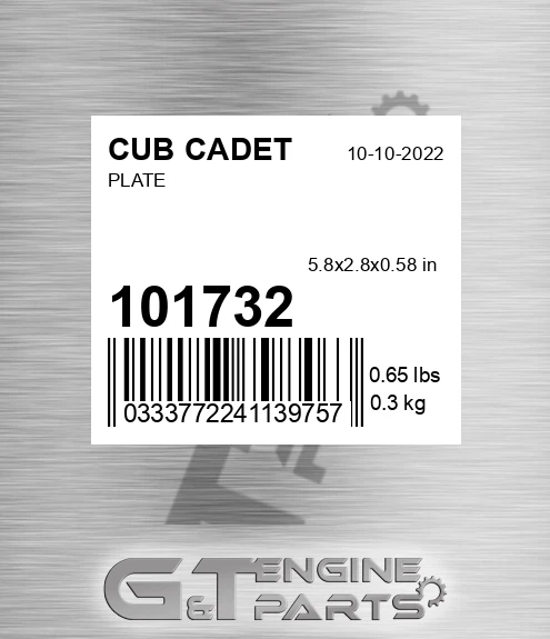 101732 Plate