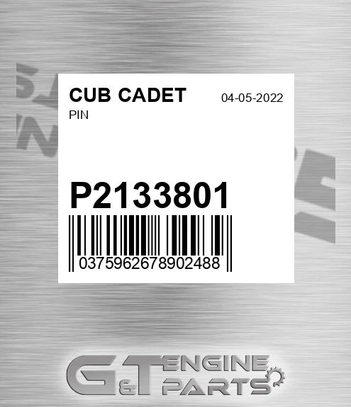 P2133801 Pin for CUB CADET