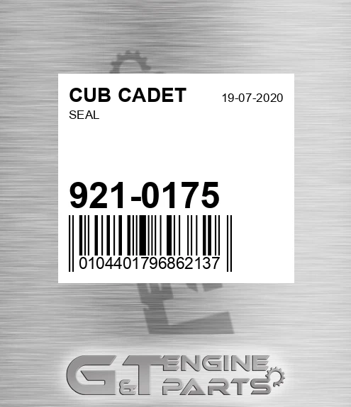 921-0175 Seal for CUB CADET