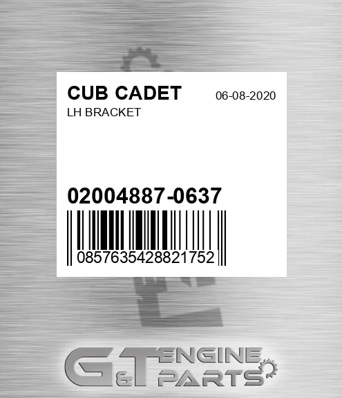 02004887-0637 Lh Bracket for CUB CADET