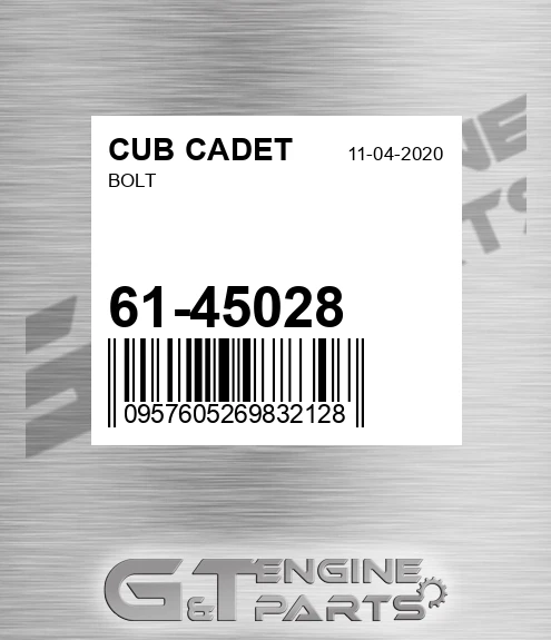 61-45028 Bolt for CUB CADET