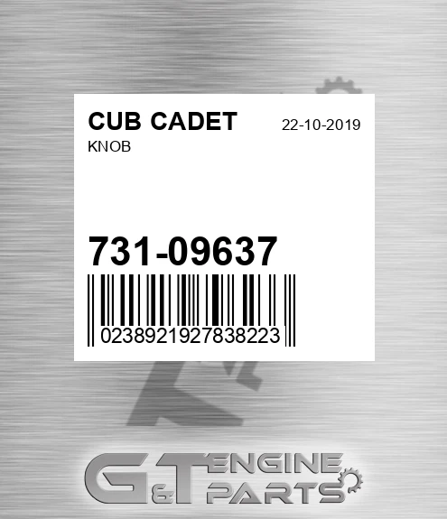 731-09637 Knob for CUB CADET
