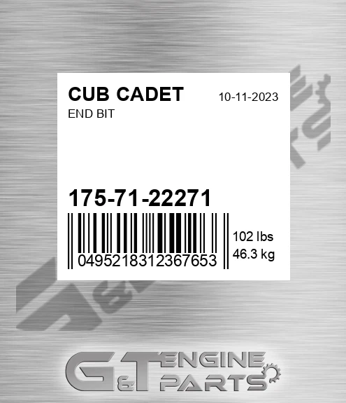 175-71-22271 End Bit