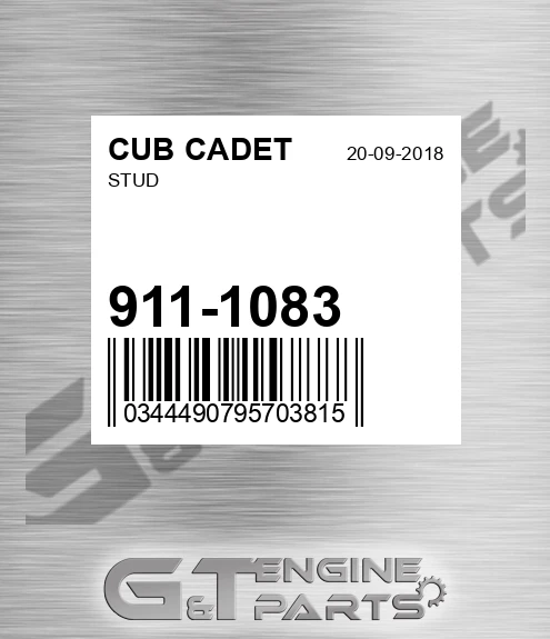 911-1083 Stud for CUB CADET