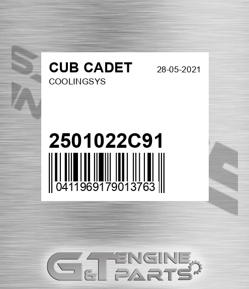 2501022C91 Coolingsys for CUB CADET
