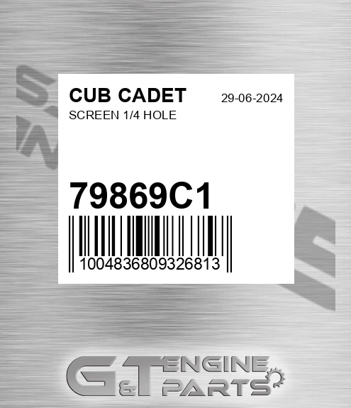 79869C1 Screen 1/4 Hole for CUB CADET