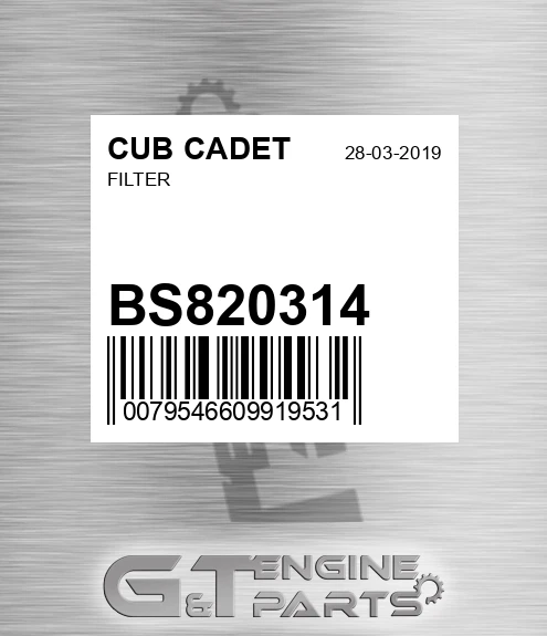 BS820314 Filter