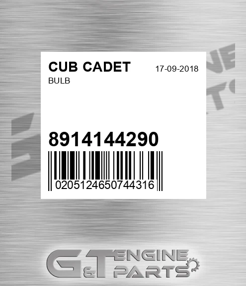 8914144290 Bulb for CUB CADET