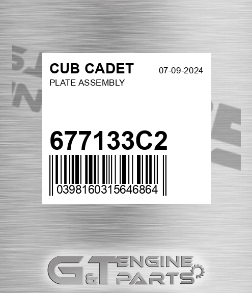677133C2 Plate Assembly