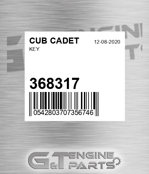 368317 CUB CADET Key