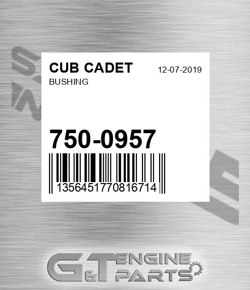 750-0957 Bushing for CUB CADET