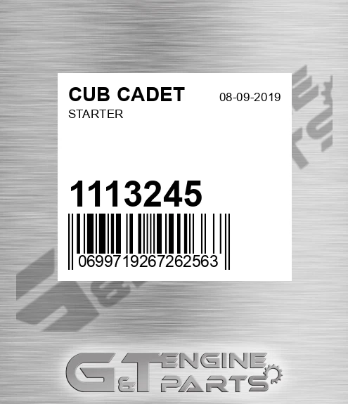 1113245 Starter for CUB CADET