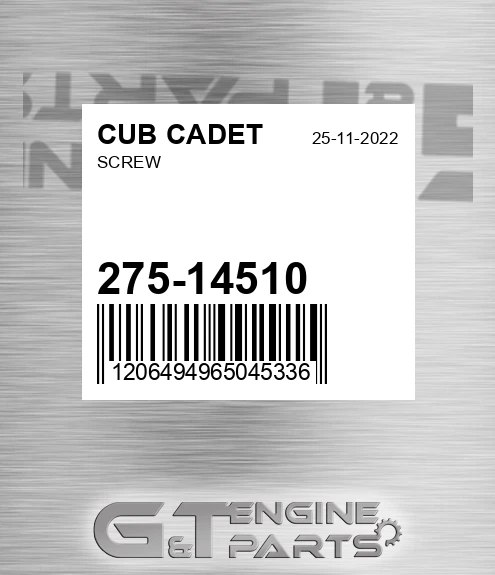 275-14510 Screw for CUB CADET